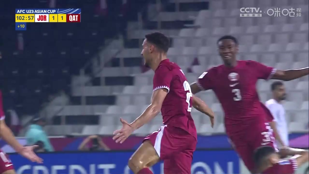 超长补时绝杀！U23亚洲杯卡塔尔103分钟头球绝杀约旦！